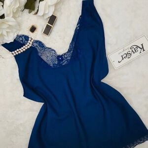 Vintage - NWT Dark Blue Lace Layering Camisole